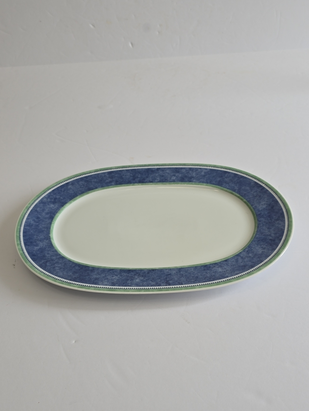 Villeroy & Boch Switch 3 Porcelain Oval Platter Blue Green Germany 13.75"